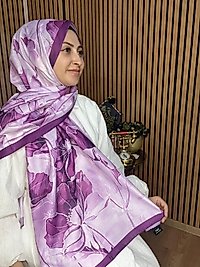 İpekseli Çiçek Desen Şal