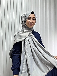 V desen Yün Pamuk Şal