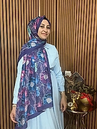 İpekseli Çiçek Desen Şal