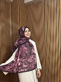 Mystic Bloom Desen Pamuk İpek Şal