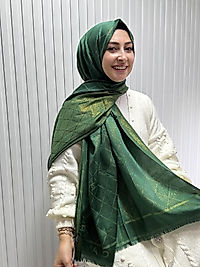 Simli Kaşmir İpek Şal