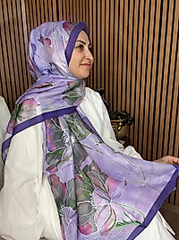 İpekseli Çiçek Desen Şal