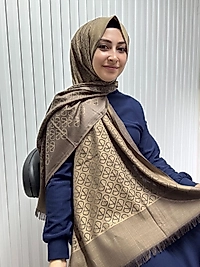 V desen Yün Pamuk Şal