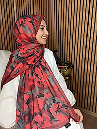 İpekseli Çiçek Desen Şal