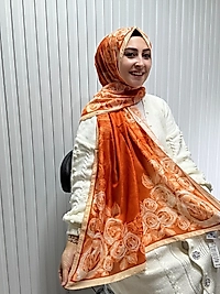 Siyane Desenli Pamuklu Şal