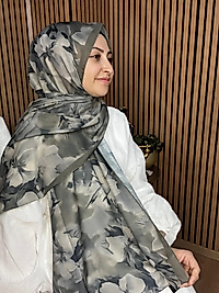 İpekseli Çiçek Desen Şal