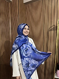 Mystic Bloom Desen Pamuk İpek Şal