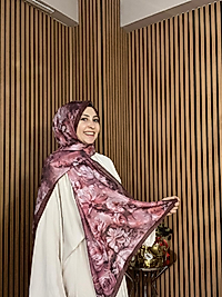 Mystic Bloom Desen Pamuk İpek Şal