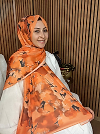 İpekseli Çiçek Desen Şal