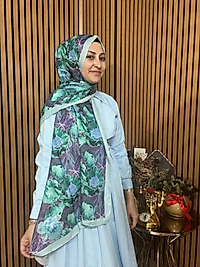 İpekseli Çiçek Desen Şal