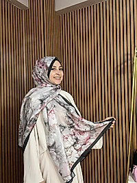 Mystic Bloom Desen Pamuk İpek Şal