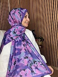 İpekseli Çiçek Desen Şal