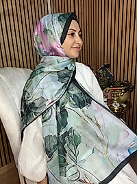 İpekseli Çiçek Desen Şal
