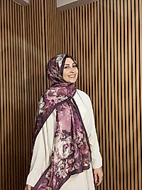 Mystic Bloom Desen Pamuk İpek Şal