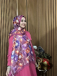 İpekseli Çiçek Desen Şal