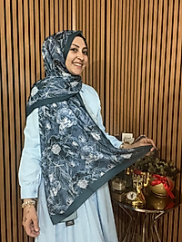 İpekseli Çiçek Desen Şal