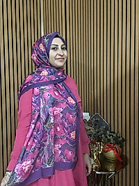 İpekseli Çiçek Desen Şal