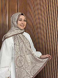 İpekseli Etnik Desen Pamuklu Şal
