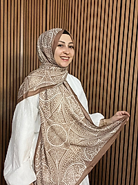 İpekseli Etnik Desen Pamuklu Şal