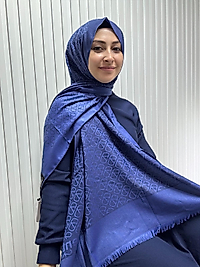 V desen Yün Pamuk Şal