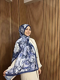 Mystic Bloom Desen Pamuk İpek Şal