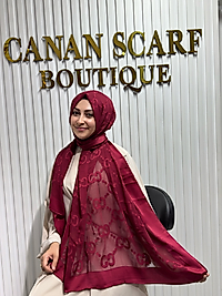 Yakma Şal Bordo