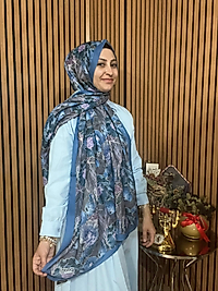 İpekseli Çiçek Desen Şal