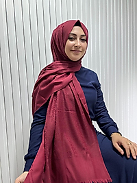 V desen Yün Pamuk Şal