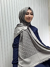 V desen Yün Pamuk Şal